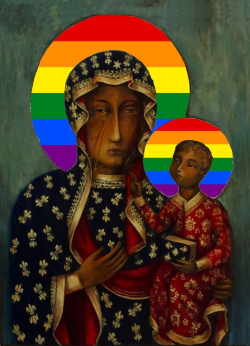 Die Madonna von Czestochowa mit Regenbogenheiligenschein (Foto: Wikicommons)